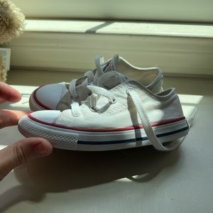 White converse toddler unisex size 9